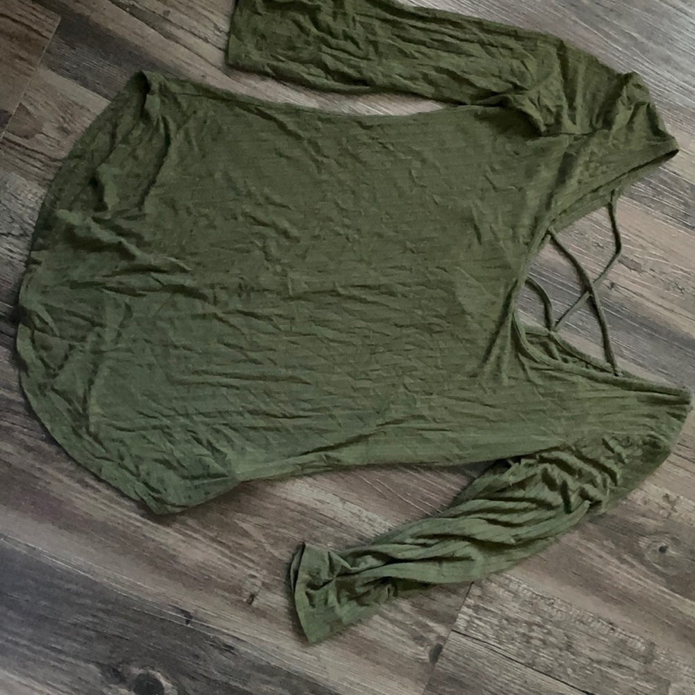 Green cute top.